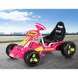 Rigo Kids Pedal Go Kart Ride On Toys Racing Car Plastic Tyre Pink