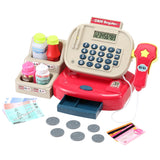 Keezi Kids Cash Register Calculator Pretend Play Shops Money Checkout Toys Set