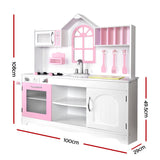 Keezi Kids Kitchen Play Set Wooden Pretend Toys Cooking Children Storage Cabinet