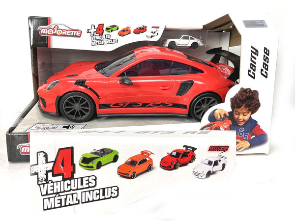 Majorette Porsche 911 GT3 RS Carry Case Playset including 4x Diecast Model Cars