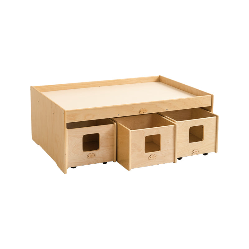 Jooyes Kids Wooden Activity Table With Storage Box