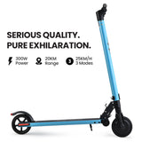 ALPHA Peak Electric Scooter 300W Power Up to 25km/h Adult Teens E-Scooter Easy Fold, Blue