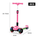 ROVO KIDS 3-Wheel Electric Scooter, Ages 3-8, Adjustable Height, Folding, Lithium Battery, Pink