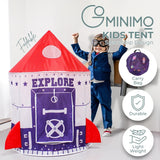 GOMINIMO Kids spaceship Tent (Purple and Red)