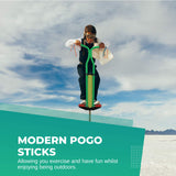 Green Pogo Stick Kids - Childrens Jumping Jackhammer Exercise Hopper Toy