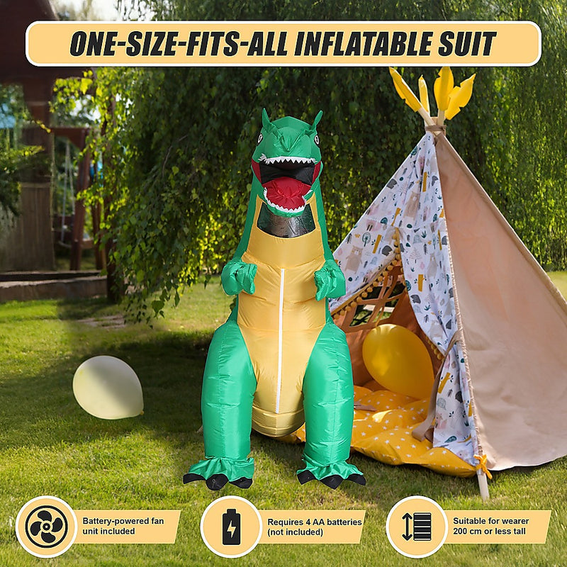 Dinosaur T-Rex Fancy Dress Fan Inflatable Costume Tyrannosaurus Suit