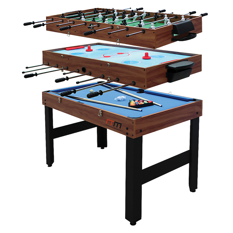 4FT 3-in-1 Games Foosball Soccer Hockey Pool Table