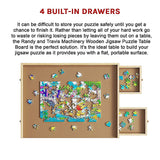 Wooden Jigsaw Puzzle Table Board Storage Table Tray Puzzle For Adult Kid