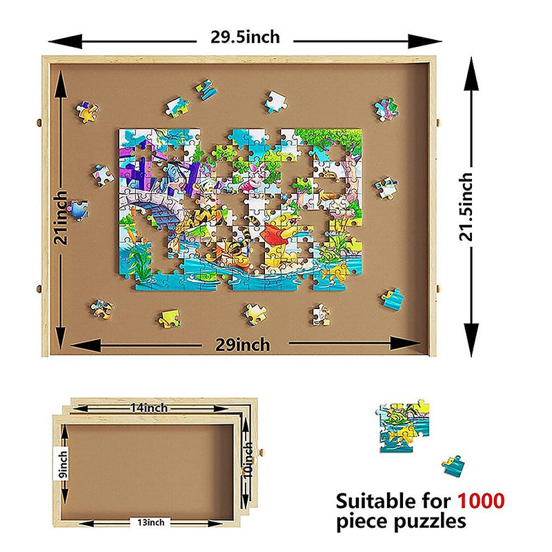 Wooden Jigsaw Puzzle Table Board Storage Table Tray Puzzle For Adult Kid