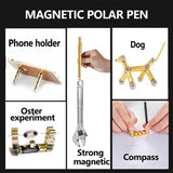 (2 set) Magnetic Fingertip Pen Building Toy Set - Multifunctional Purple Magnet Pen with Creative Building Blocks and Replacement Refills