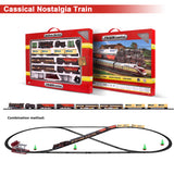 Electric Classic Toy Train Set Vehicle Rail Track Carriages Kids